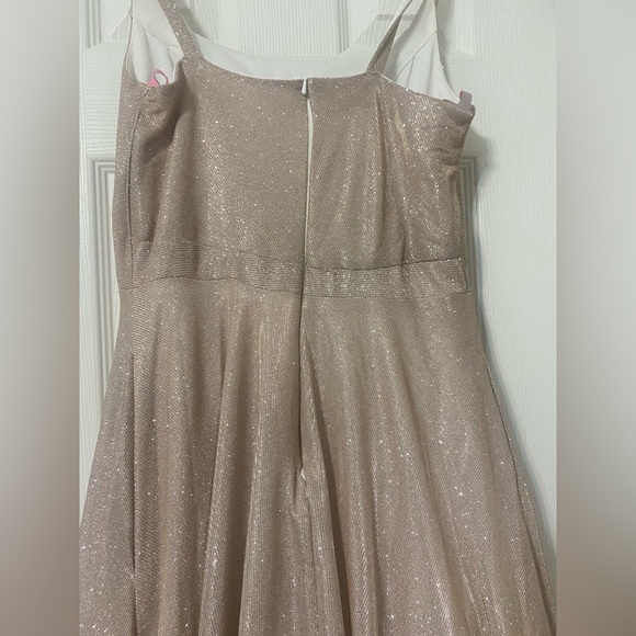 Blush Prom Rose Gold Shimmer formal dress - Picture 2 of 6